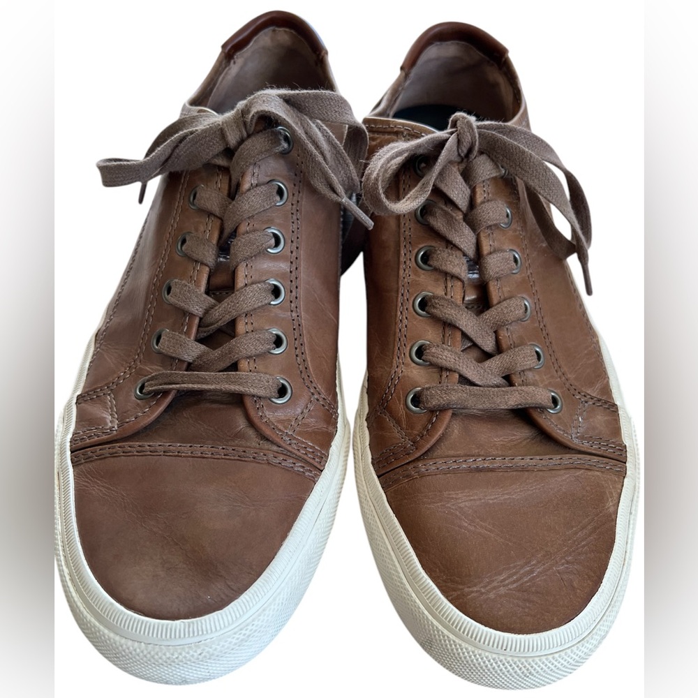FRYE Ludlow Low-Top Brown Leather Sneaker Size 11.5